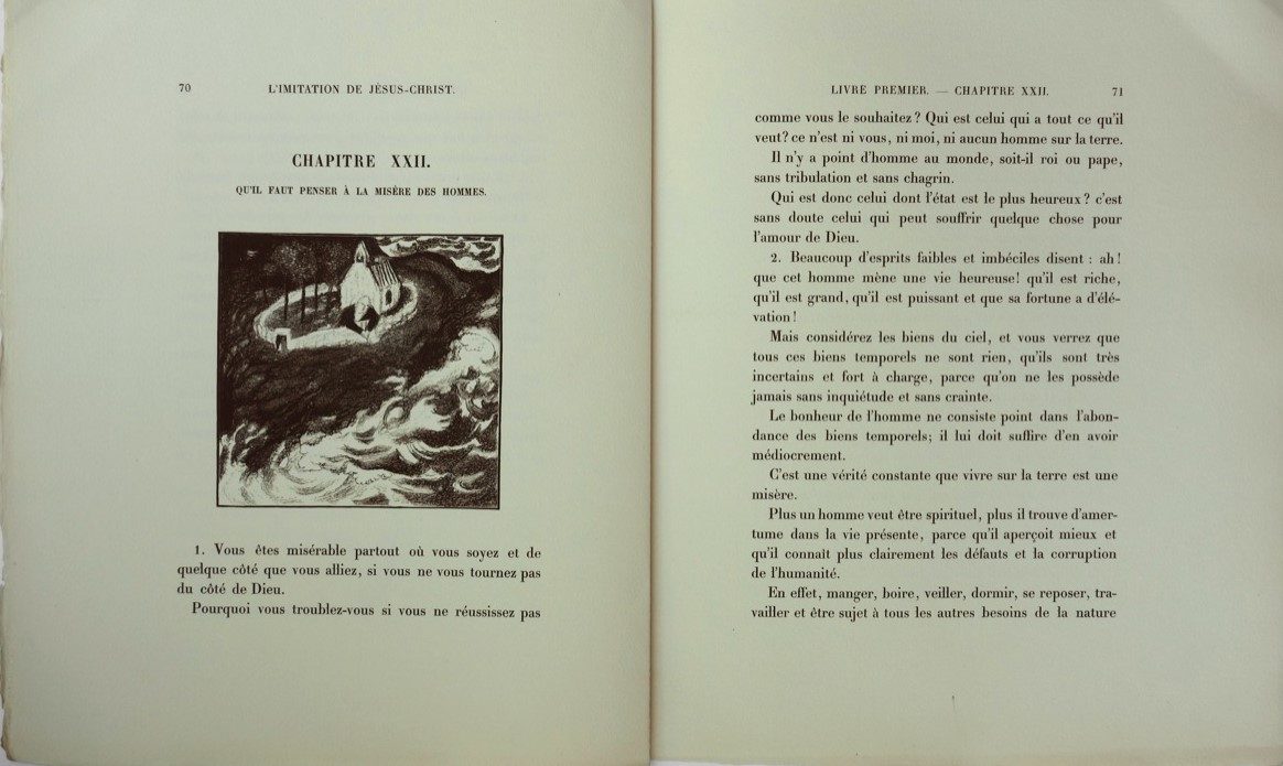 Livre I, chapitre 22 de l’Imitation de Jésus-Christ, De la considération de la misère humaine