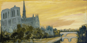 Lever de soleil sur Notre-Dame, 1986.