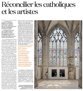 Réconcilier les catholiques et les artistes – Article La Croix